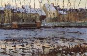 Maurice cullen Winter at Moret oil painting artist
